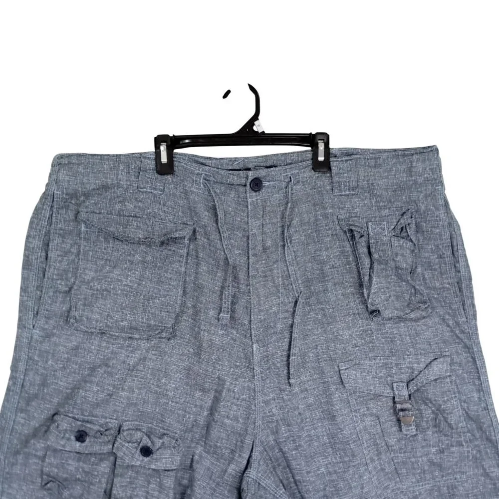 Sean John Cargo Shorts 42T Adjustable Drawstring Cotton Multi-Pocket Design Mens